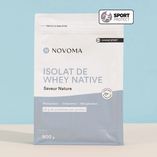 whey isolate saveur nature riche en protéines natives novoma