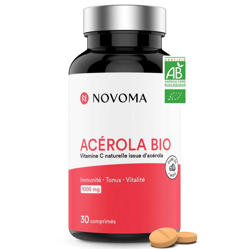 acerola bio novoma 1000 mg riche en vitamine C naturelle