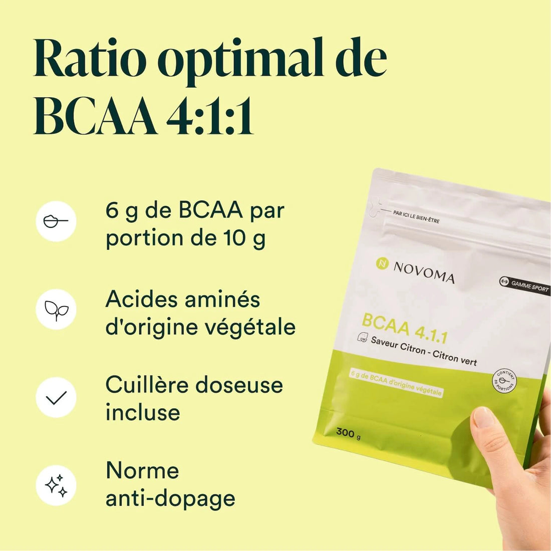 BCAA ratio 4.1.1 origine végétale