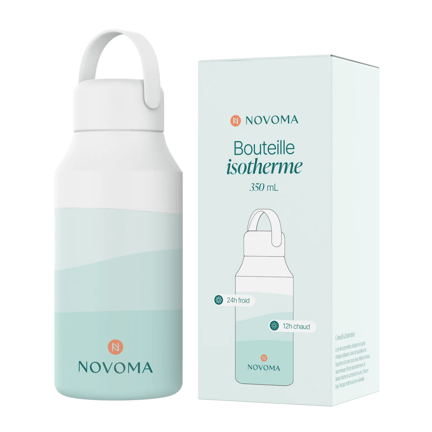 Bouteille isotherme avec packaging Novoma