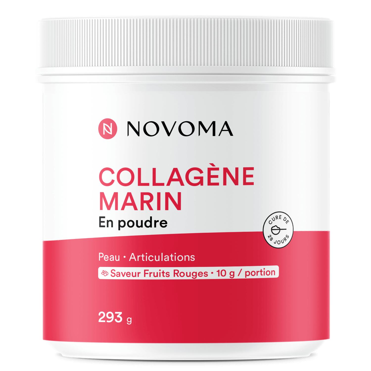 collagene marin en poudre novoma saveur fruits rouges