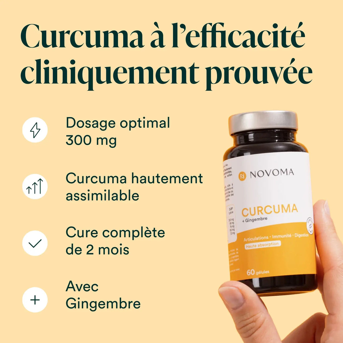 Curcuma à l'efficacité prouvée