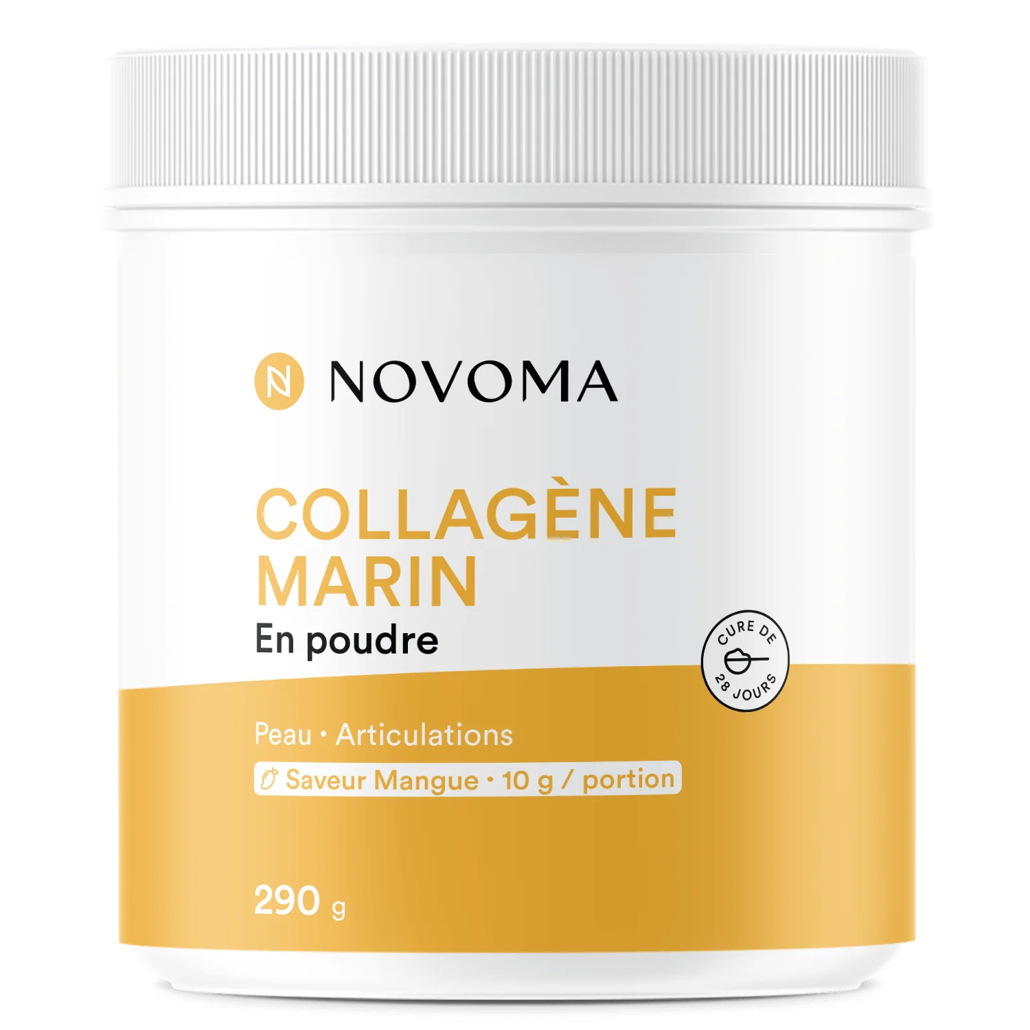 collagène marin en poudre saveur mangue 10g naticol type I III peptides hydrolysés