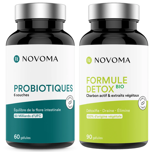 Pack Digestion Novoma avec Probiotiques et Formule Détox Bio