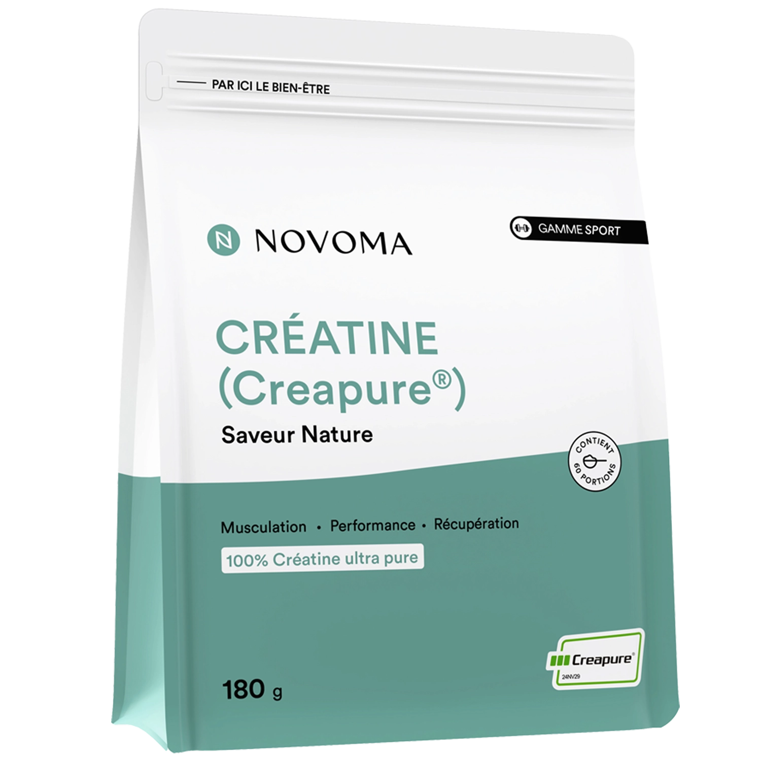 creatine creapure en poudre Novoma 180 g