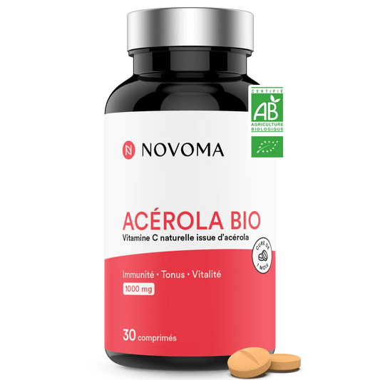 acerola bio novoma 1000 mg riche en vitamine C naturelle