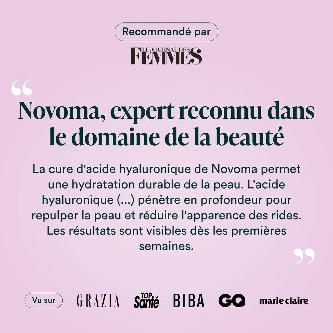 le journal des femmes Acide hyaluronique novoma