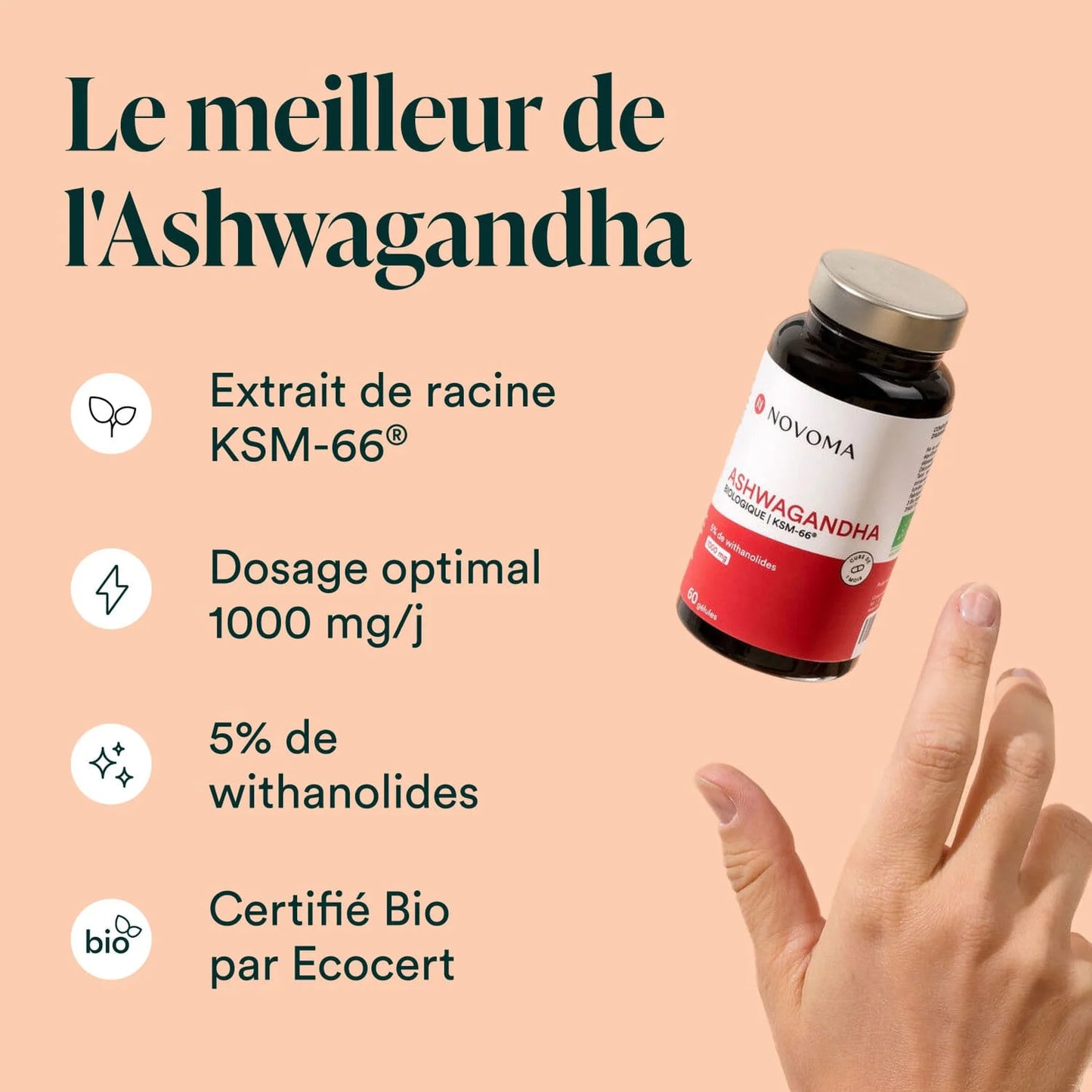 Ashwagandha Bio novoma 60 gélules