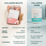 comparaison collagene beaute et collagene marin en poudre