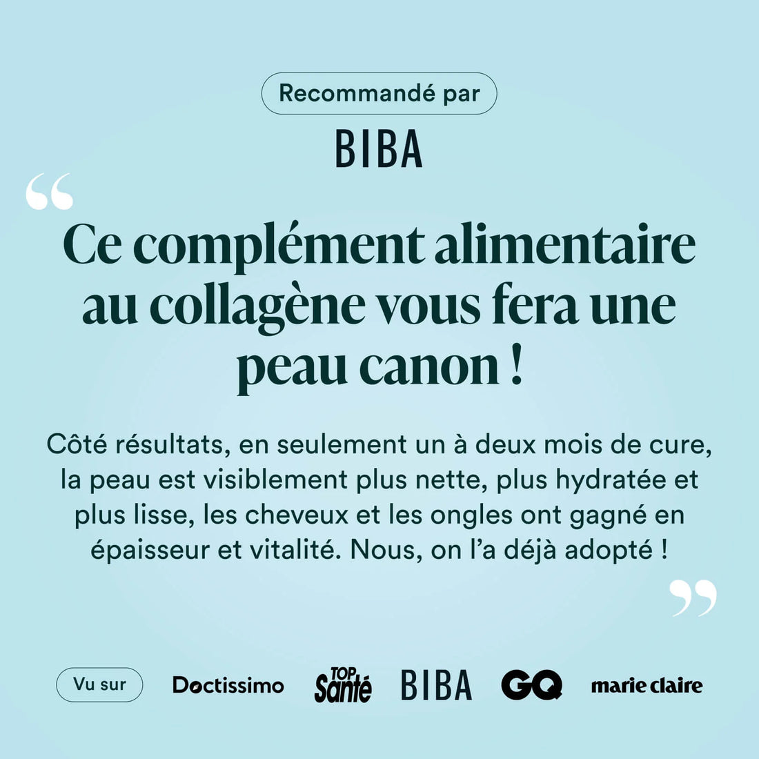 Collagène marin Novoma recommandé par Biba