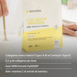 Collagène articulaire : 5,5 g de collagènes Naticol® et Cartidyss®, OptiMSM®, vitamine C et bambou