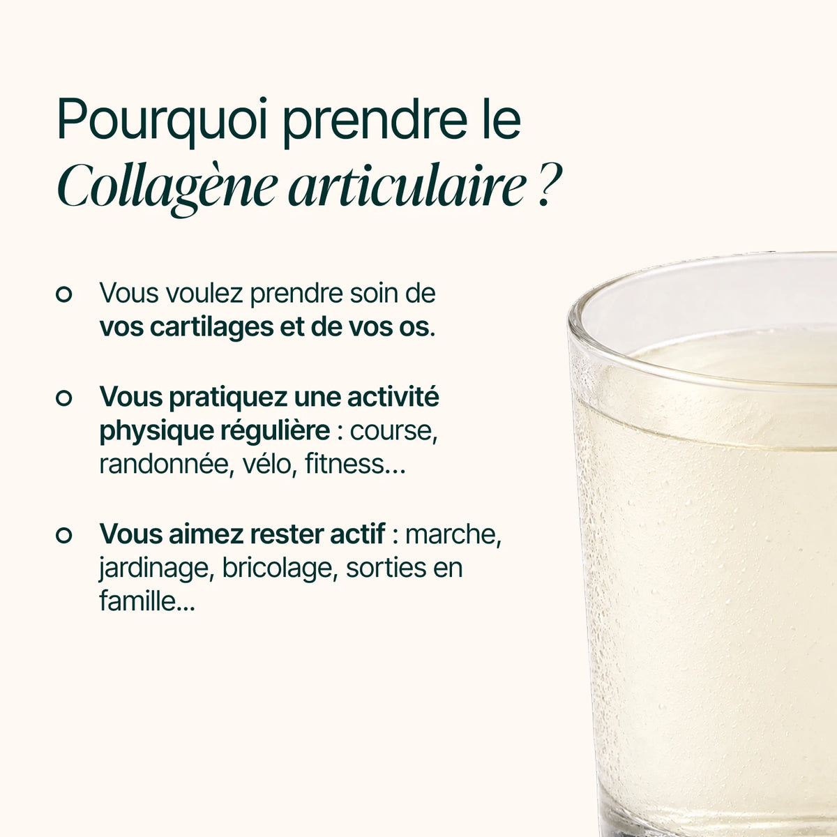 Pourquoi prendre le Collagène articulaire : cartilages et os, pour les personnes actives
