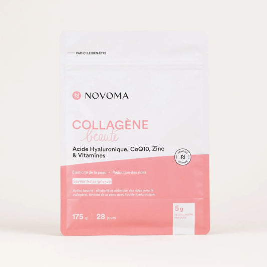Sachet de Collagène beauté Novoma, collagène Naticol® avec acide hyaluronique et coenzyme Q10