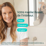 Femme souriante : votre routine beauté de l'intérieur, peau, cheveux et ongles