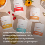 Pots de Collagène Marin en Poudre et fruits : 10 g de collagène Naticol® et 150 mg de vitamine C par portion