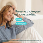Femme souriante, main dans les cheveux : préservez votre peau et votre mobilité