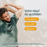 Homme souriant qui s'étire : votre rituel du quotidien, articulations, immunité et digestion