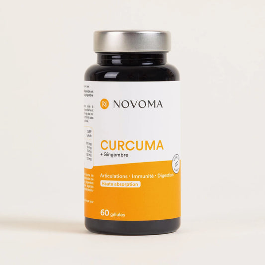 Pilulier de Curcuma Novoma, gélules de curcuma Meriva® et gingembre