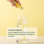 Conseils d'utilisations : 1 stick dans 300 à 500ml d'eau