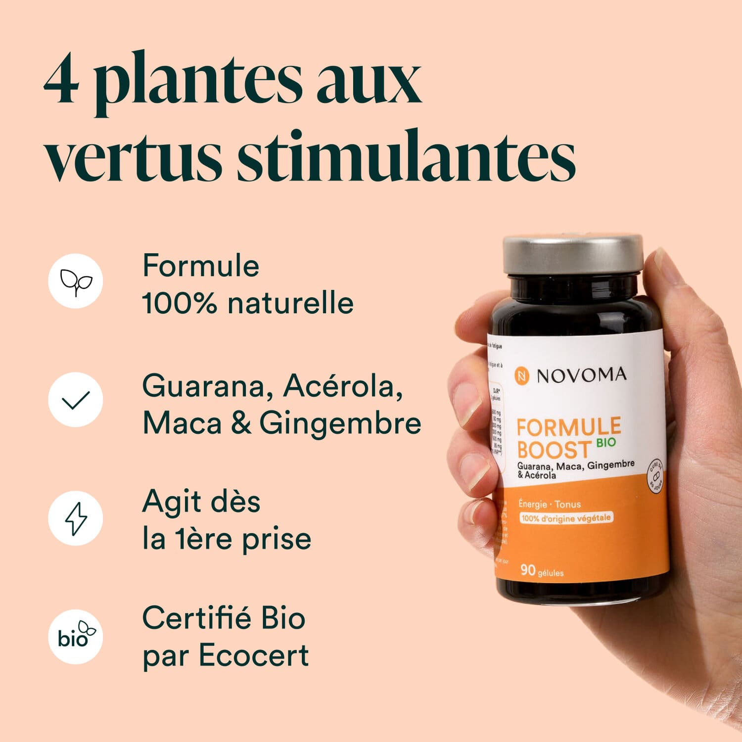 Formule Boost Bio Novoma vitalité énergie motivation