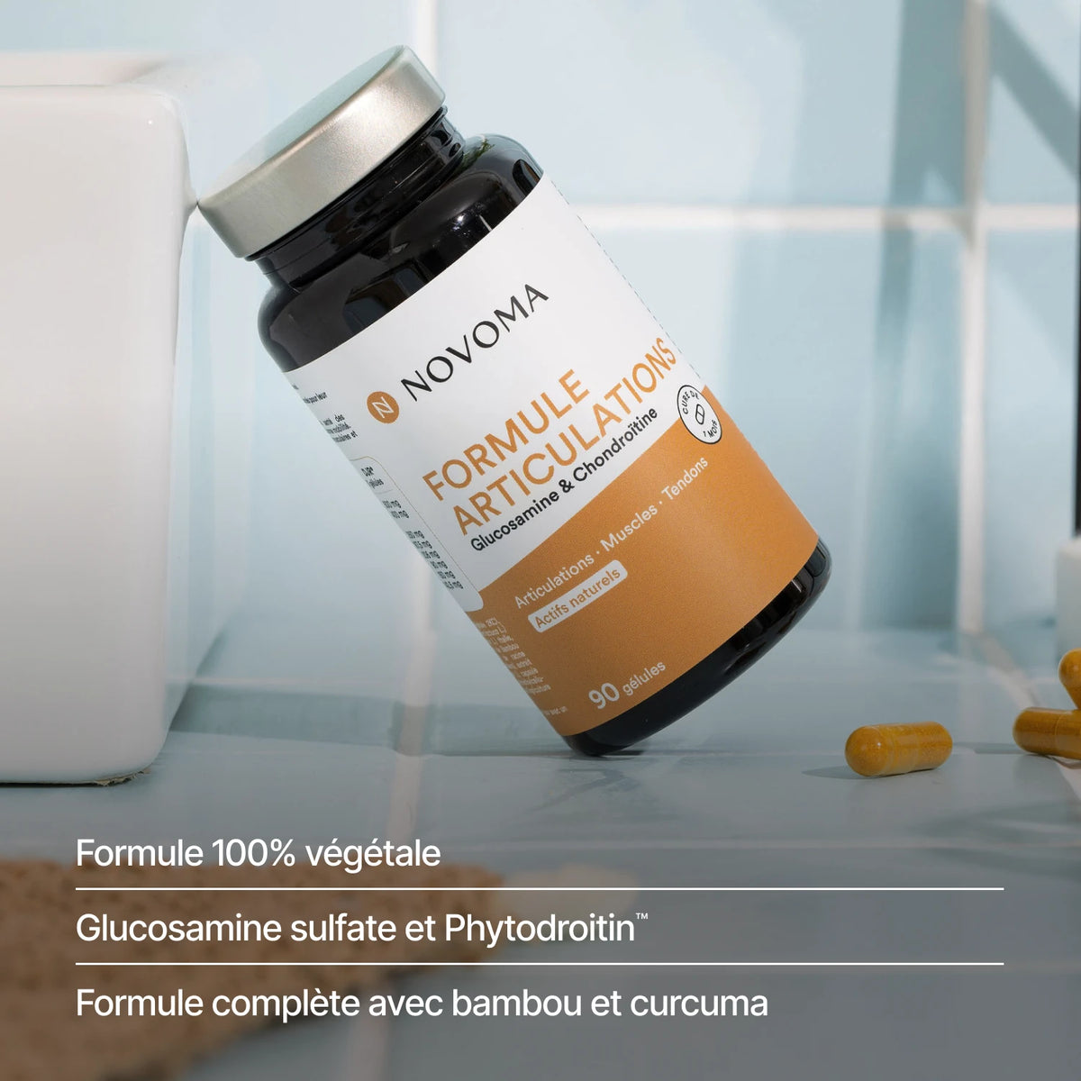 Formule Articulations : glucosamine et Phytodroitin™, formule 100 % végétale avec bambou et curcuma