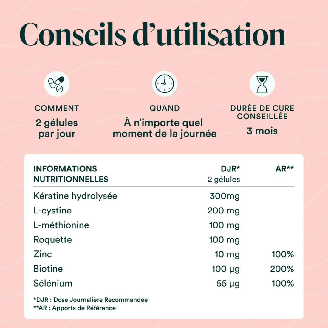 conseil d'utilisation formule cheveux