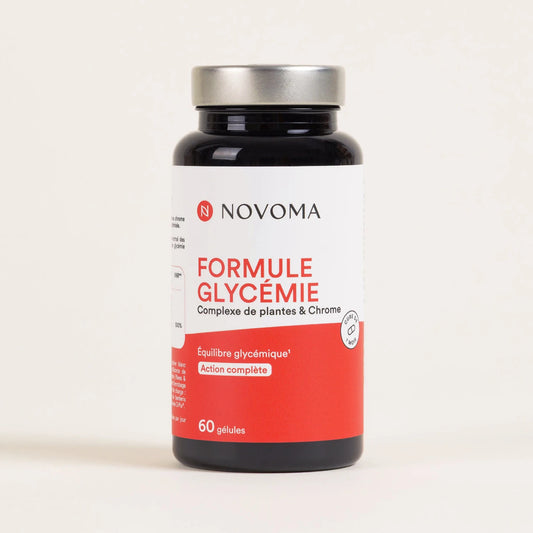 Pilulier de Formule Glycémie Novoma, gélules de mûrier blanc Reducose®, cannelle et chrome