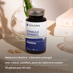 Formule Sommeil : mélatonine Melotime™ à libération prolongée et plantes, 90 gélules pour 45 nuits
