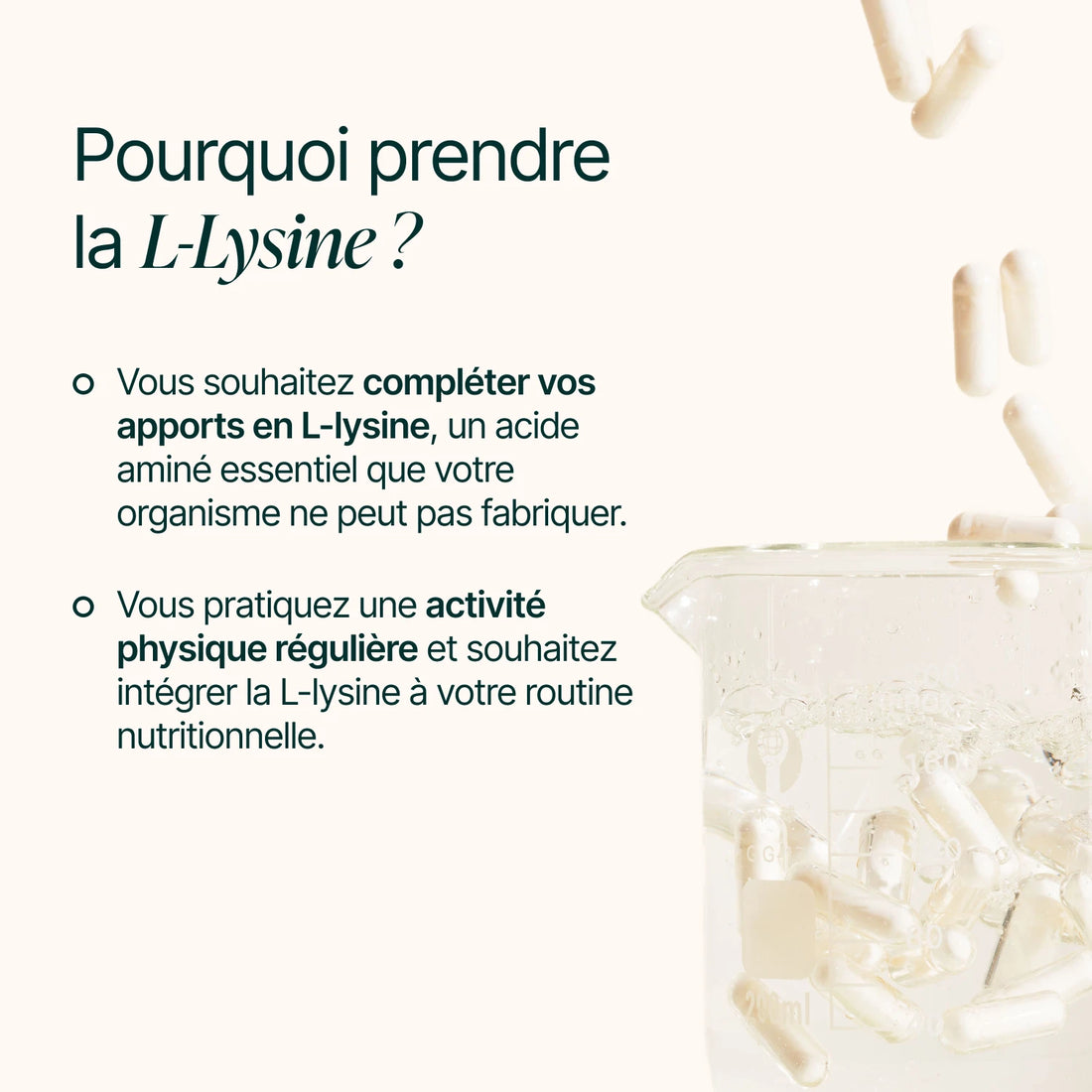 Pourquoi prendre la L-Lysine : acide aminé essentiel, activité physique régulière