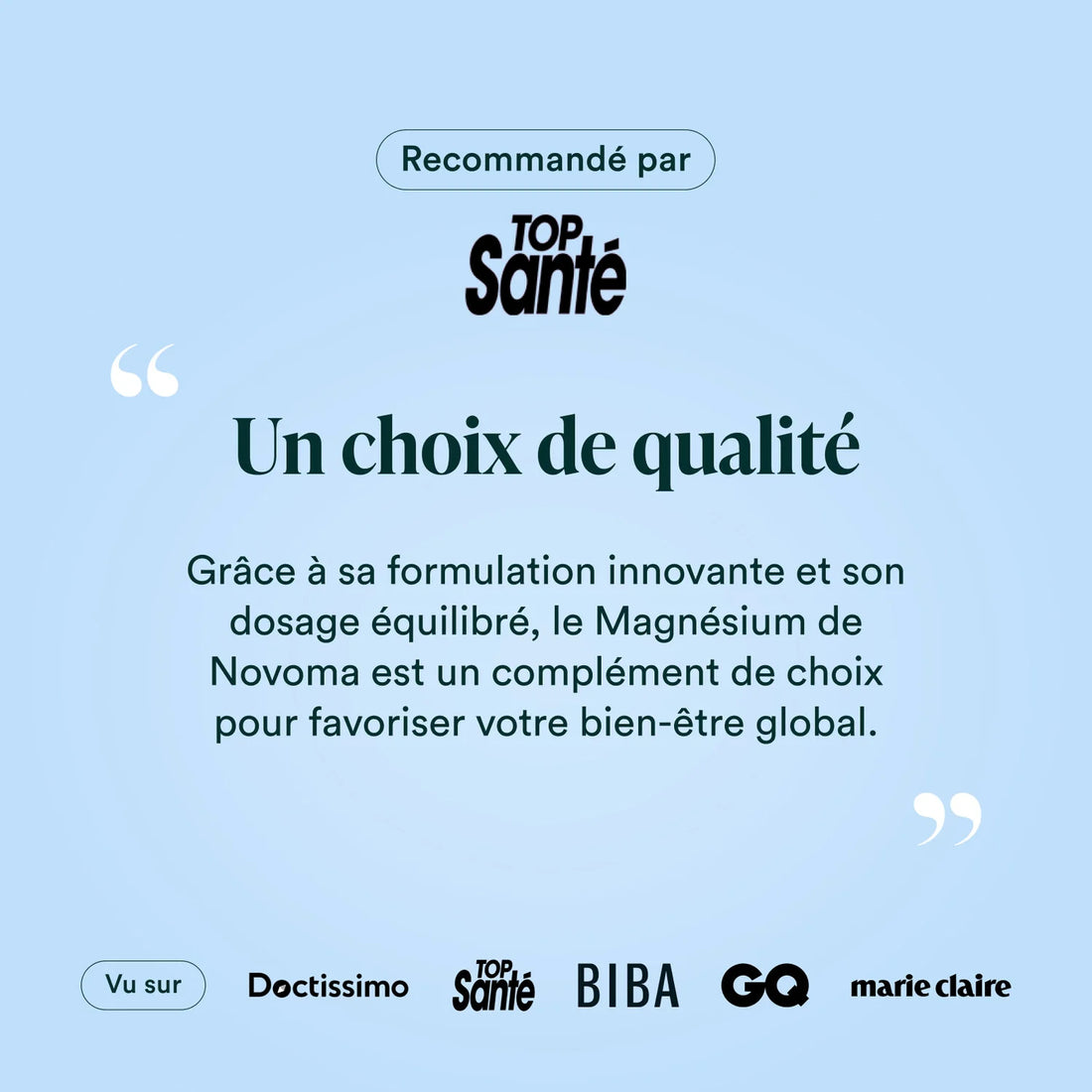 citation magnésium Novoma Top Santé