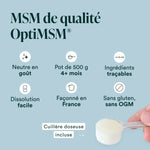 MSM en poudre OptiMSM® 500 g Novoma