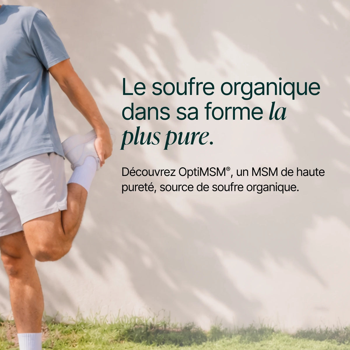 Femme assise en extérieur : le soufre organique dans sa forme la plus pure
