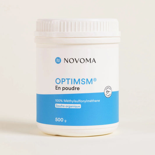 Pot de MSM OptiMSM® en Poudre Novoma, source de soufre organique