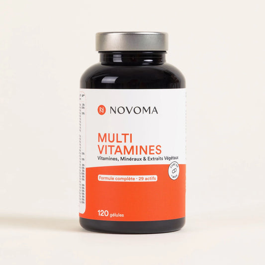 Pilulier de Multivitamines Novoma, 29 vitamines, minéraux et actifs végétaux