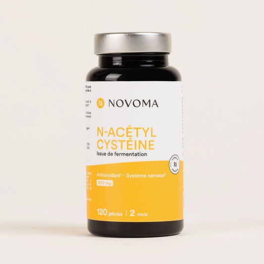 Pilulier de NAC N-acétylcystéine Novoma, gélules avec vitamines C et E