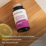 Picolinate de Chrome : chrome breveté CrPix®, 200 µg par gélule, avec vitamines B3 et B6