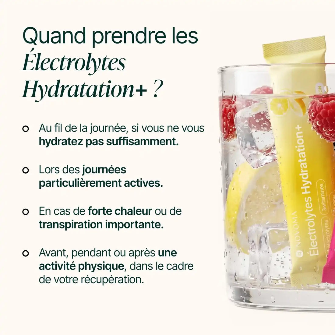 Quand prendre les électrolytes ?