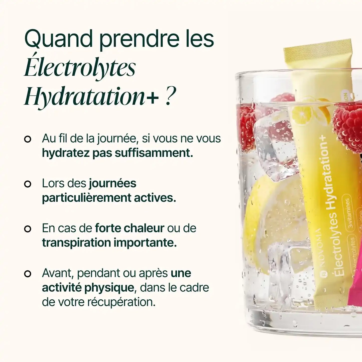 Quand prendre les électrolytes ?