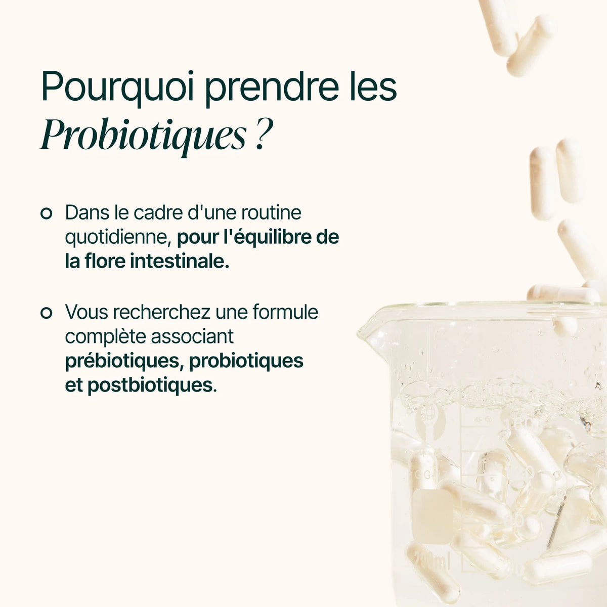 Pourquoi prendre les Probiotiques : flore intestinale, formule pré, pro et postbiotiques