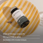 Shilajit de l'Himalaya : 500 mg par gélule, standardisé à 50 % d'acides fulviques