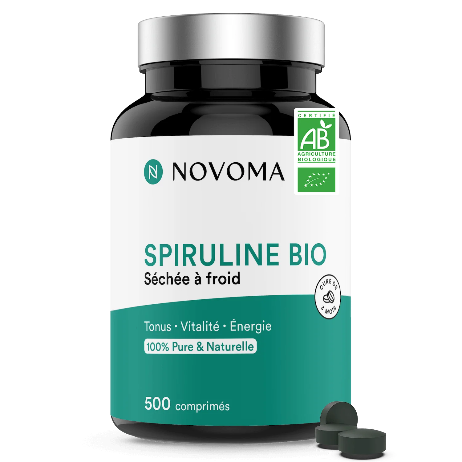 Spiruline Bio Novoma 500 comprimés 500 mg