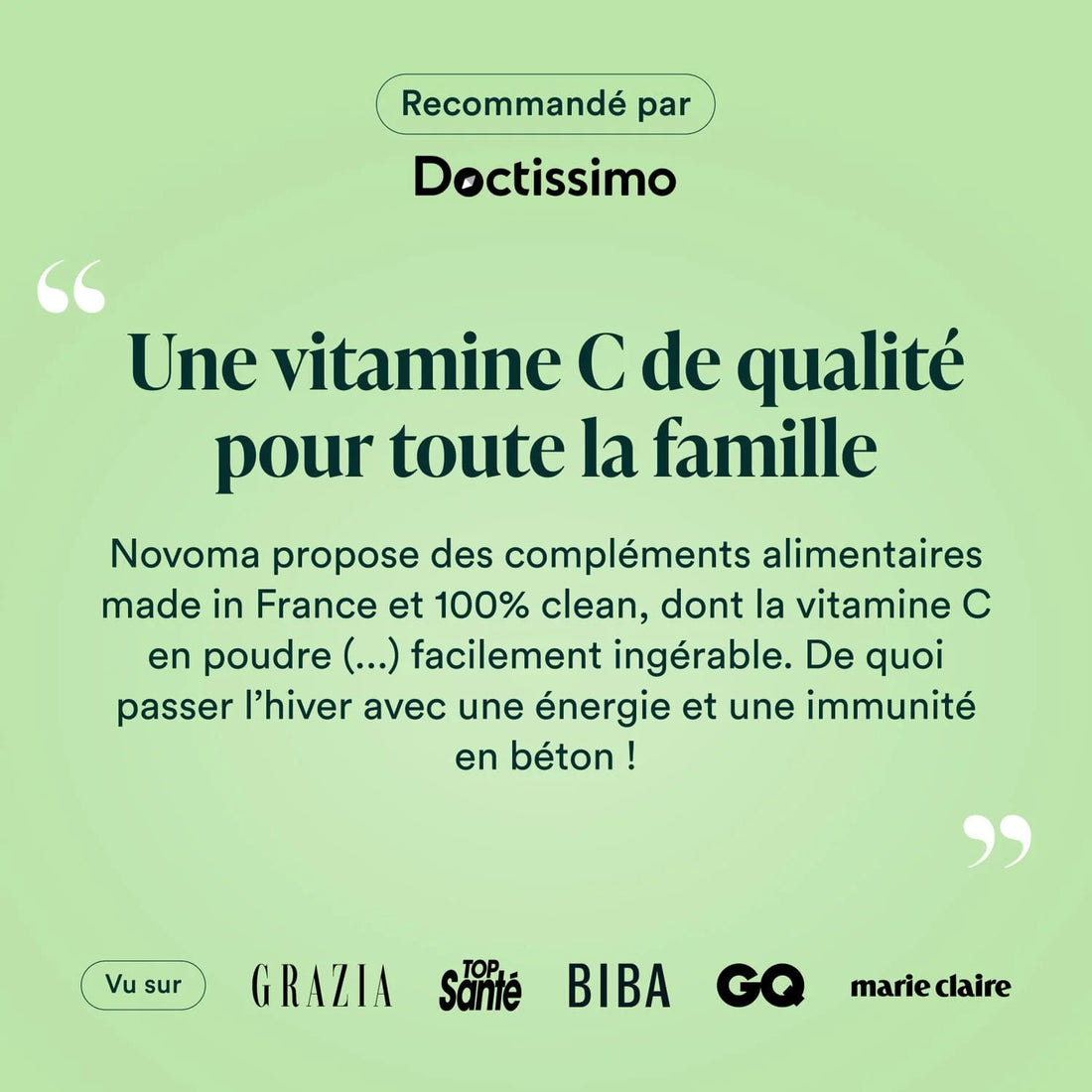 vitamine c poudre origine végétale Novoma sur Doctissimo