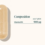 Composition de la Vitamine B12 : 1 000 µg de vitamine B12 par gélule
