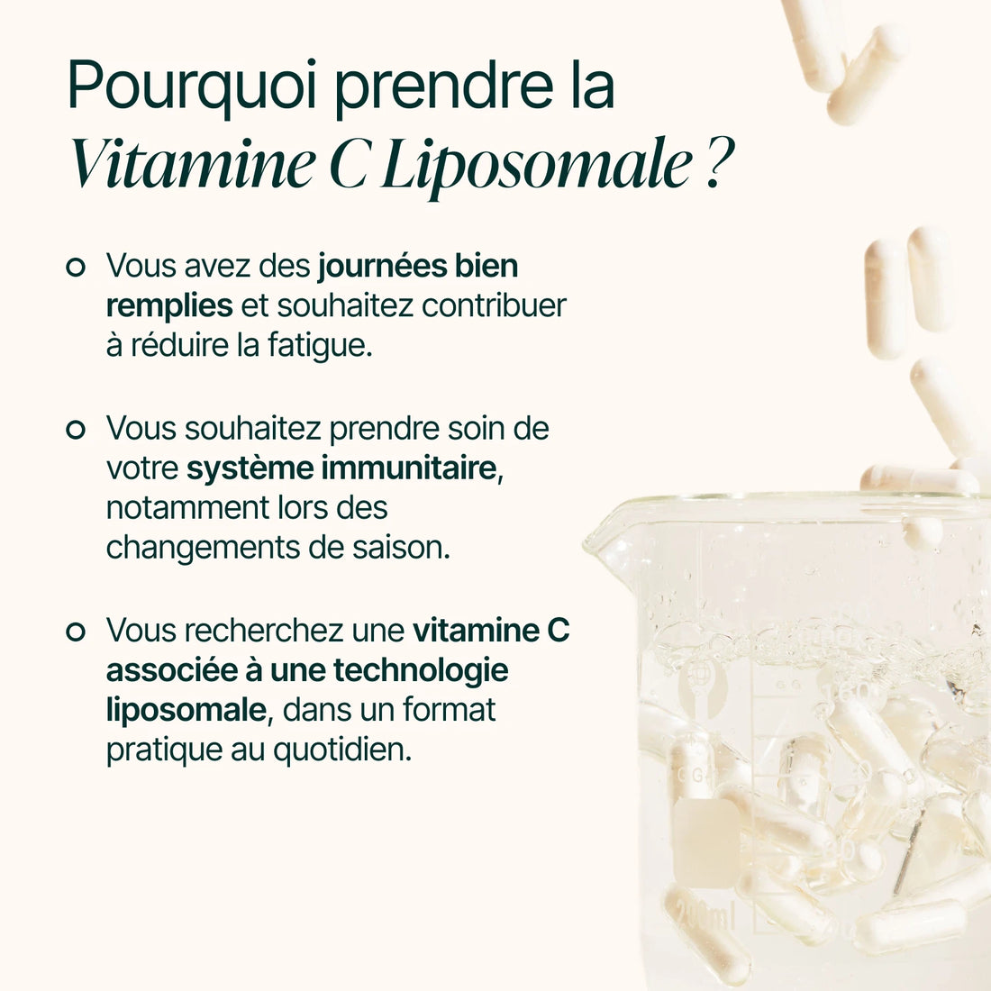 Pourquoi prendre la Vitamine C liposomale : fatigue, système immunitaire et technologie liposomale