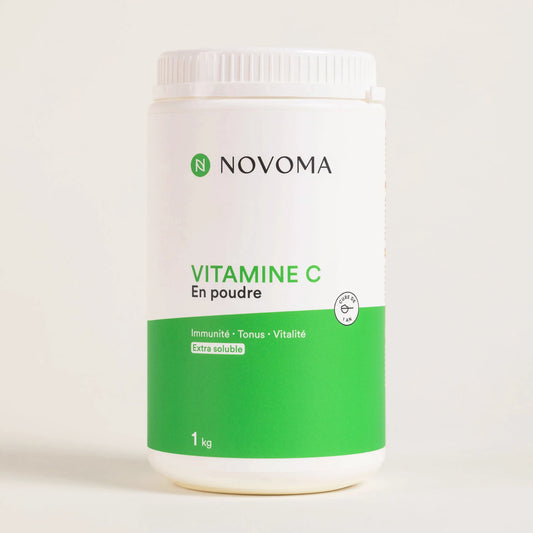 Pot de Vitamine C en Poudre Novoma, 100 % acide L-ascorbique d'origine végétale