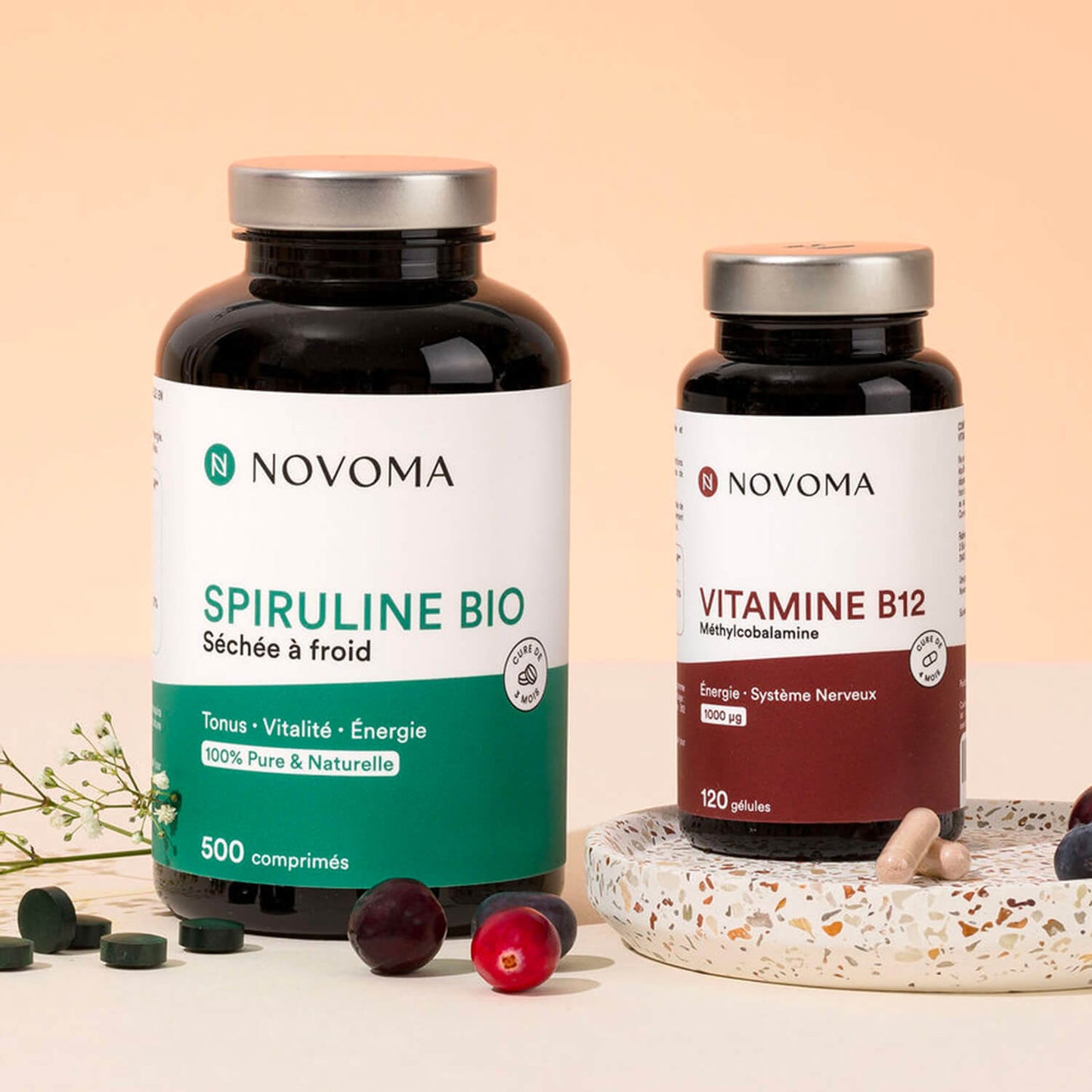 Pack végan spiruline bio et vitamine B12