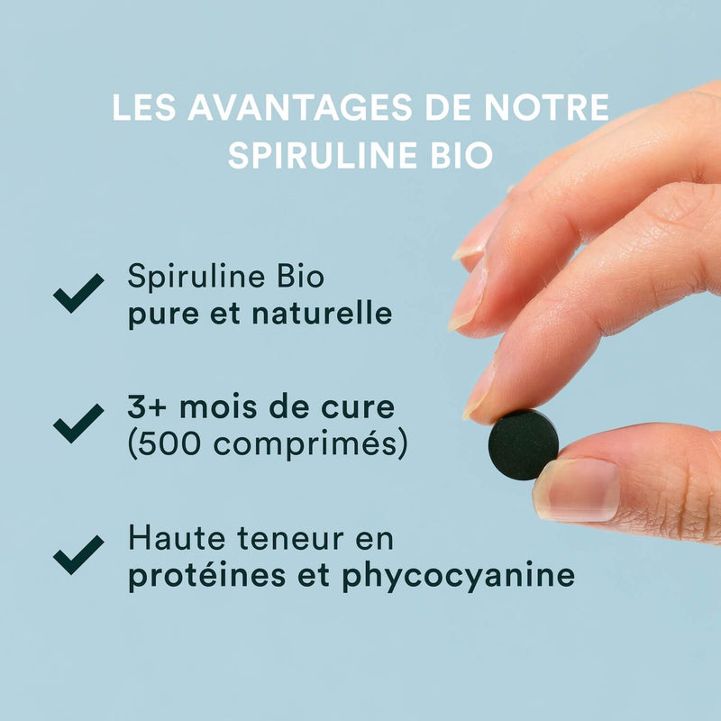 Spiruline Bio 100% pure & naturelle : Bienfaits & Avis