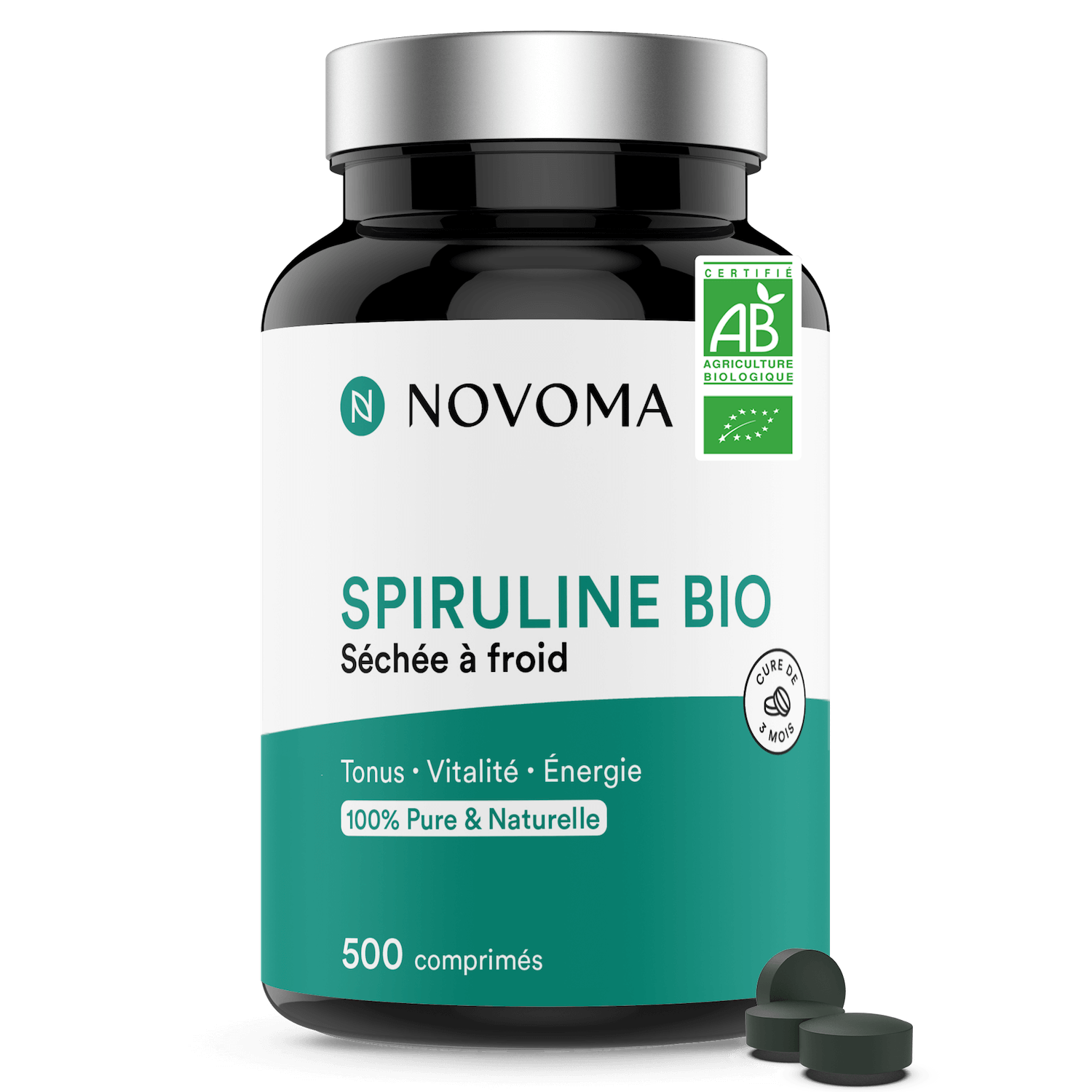 Spiruline Bio Novoma 500 comprimés 500 mg